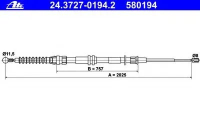 Трос, стояночная тормозная система ATE купить