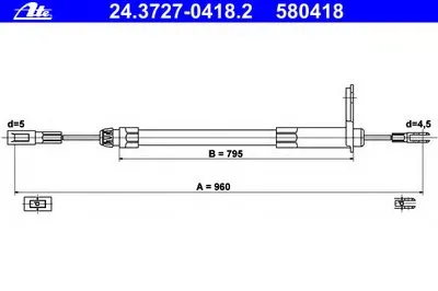 Трос, стояночная тормозная система ATE купить