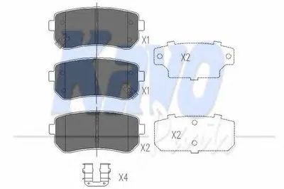 Комплект тормозных колодок, дисковый тормоз KAVO PARTS купить