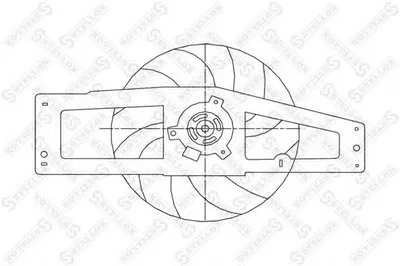 Вентилятор, охлаждение двигателя STELLOX купить