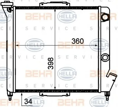 Радиатор, охлаждение двигателя BEHR HELLA SERVICE купить