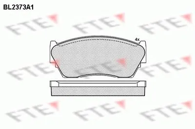 Комплект тормозных колодок, дисковый тормоз FTE купить