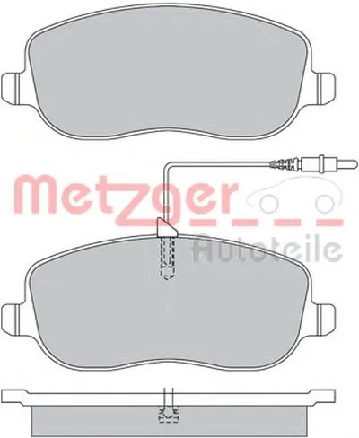 Комплект тормозных колодок, дисковый тормоз METZGER купить