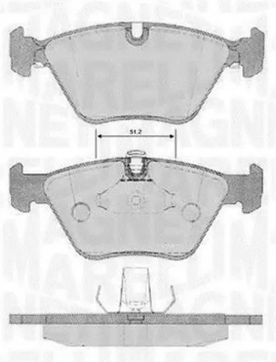 Комплект тормозных колодок, дисковый тормоз MAGNETI MARELLI купить