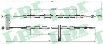 Трос, стояночная тормозная система LPR купить