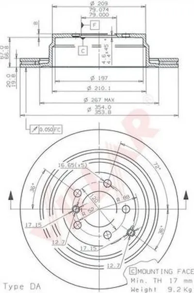 Тормозной диск COATED DISC LINE VILLAR купить