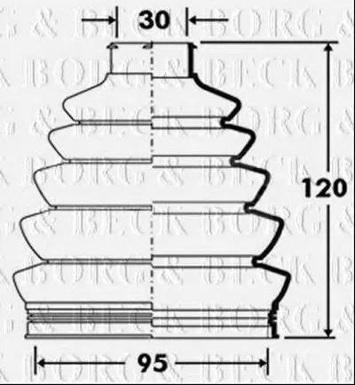 Пыльник, приводной вал BORG & BECK купить