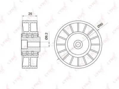 Натяжной ролик, поликлиновой  ремень LYNXauto купить