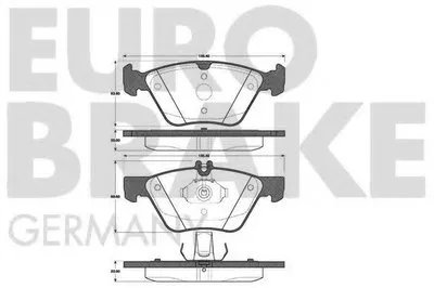 Комплект тормозных колодок, дисковый тормоз EUROBRAKE купить