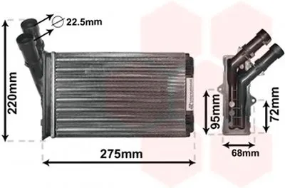 Теплообменник, отопление салона VAN WEZEL купить