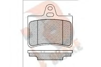 Комплект тормозных колодок, дисковый тормоз R BRAKE купить
