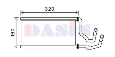 Теплообменник, отопление салона AKS DASIS купить