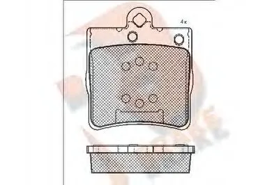 Комплект тормозных колодок, дисковый тормоз R BRAKE купить