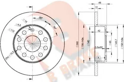 Тормозной диск R BRAKE купить