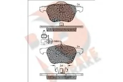 Комплект тормозных колодок, дисковый тормоз R BRAKE купить