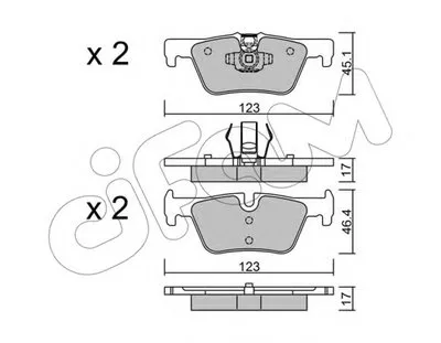 Комплект тормозных колодок, дисковый тормоз CIFAM купить
