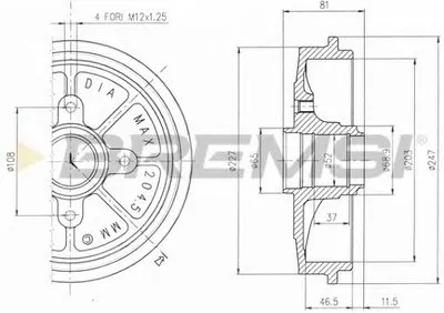Тормозной барабан BREMSI купить
