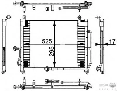 Конденсатор, кондиционер BEHR HELLA SERVICE HELLA купить