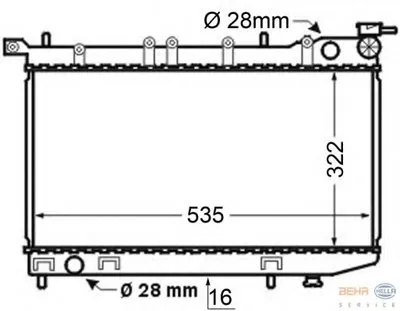 Радиатор, охлаждение двигателя BEHR HELLA SERVICE HELLA купить