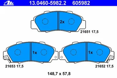 Комплект тормозных колодок, дисковый тормоз ATE купить