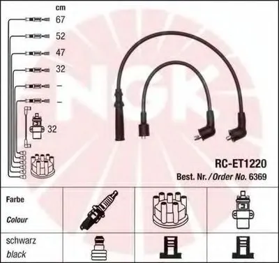 Комплект проводов зажигания NGK купить