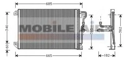Конденсатор, кондиционер VAN WEZEL купить