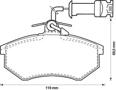 Комплект тормозных колодок, дисковый тормоз JURID купить