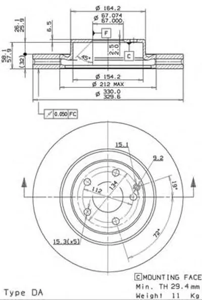Тормозной диск COATED DISC LINE BREMBO купить