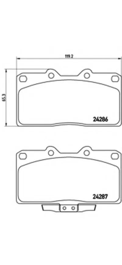 Комплект тормозных колодок, дисковый тормоз BREMBO купить