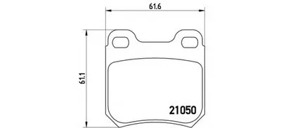 Комплект тормозных колодок, дисковый тормоз BREMBO купить