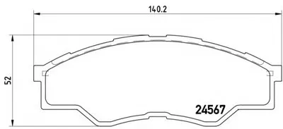 Комплект тормозных колодок, дисковый тормоз BREMBO купить