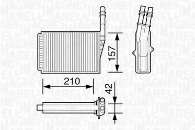 Теплообменник, отопление салона MAGNETI MARELLI купить