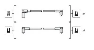 Комплект проводов зажигания MAGNETI MARELLI купить