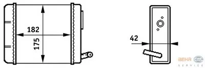 Теплообменник, отопление салона BEHR HELLA SERVICE купить