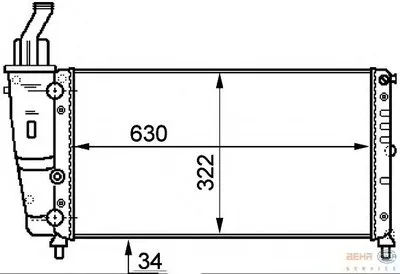Радиатор, охлаждение двигателя BEHR HELLA SERVICE купить