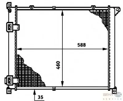 Радиатор, охлаждение двигателя BEHR HELLA SERVICE купить