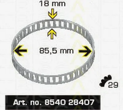 Зубчатый диск импульсного датчика, противобл. устр. TRISCAN купить