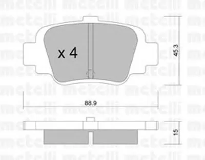 Комплект тормозных колодок, дисковый тормоз METELLI купить
