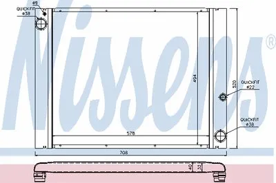 Радиатор, охлаждение двигателя NISSENS купить