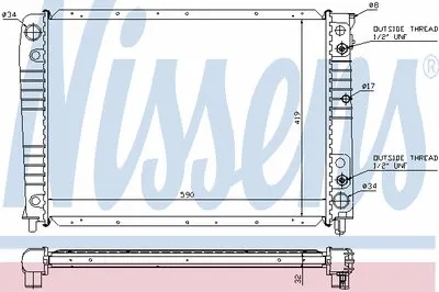Радиатор, охлаждение двигателя NISSENS купить