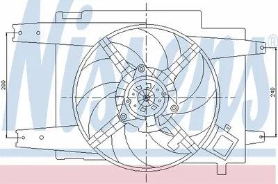 Вентилятор, охлаждение двигателя NISSENS купить