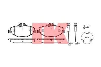 Комплект тормозных колодок, дисковый тормоз NK купить
