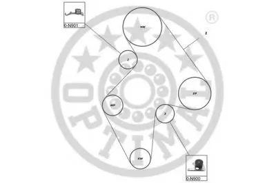 Комплект ремня ГРМ OPTIMAL купить