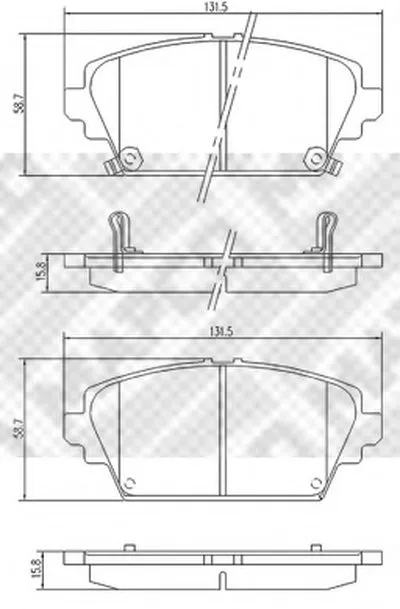 Комплект тормозных колодок, дисковый тормоз MAPCO купить
