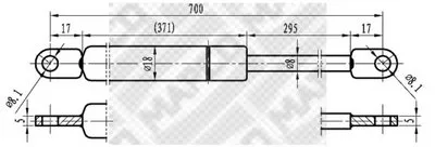 Газовая пружина, крышка багажник MAPCO купить
