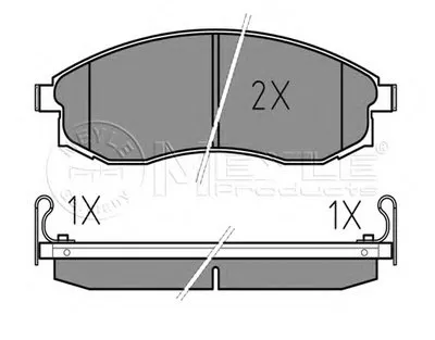 Комплект тормозных колодок, дисковый тормоз MEYLE купить