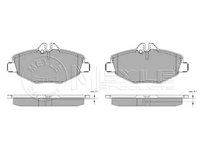 Комплект тормозных колодок, дисковый тормоз MEYLE купить