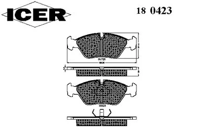 Комплект тормозных колодок, дисковый тормоз ICER купить