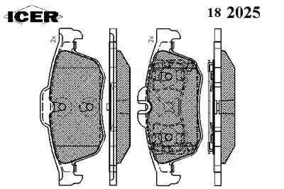 Комплект тормозных колодок, дисковый тормоз ICER купить