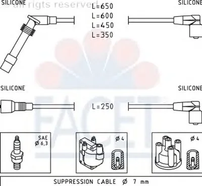 Комплект проводов зажигания FACET купить